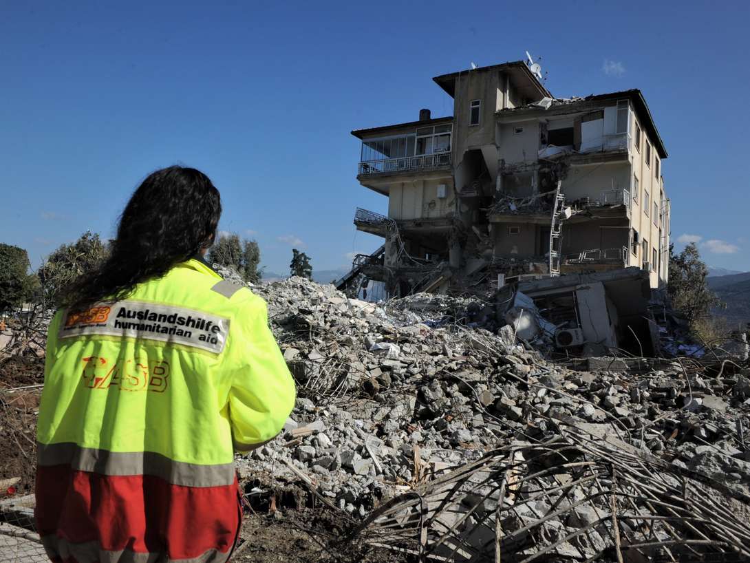 Ein Erkundungsteam des ASB Ortsverband Hamburg-Mitte war in der Erdbebenregion in der Türkei vor Ort. Foto: Olaf Rocksien. 